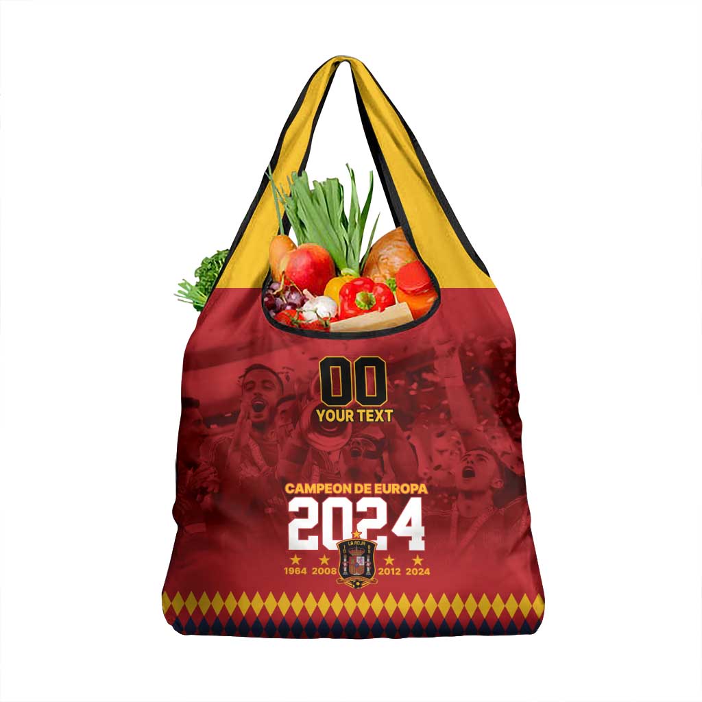 Custom Espana Campeon De Europa Grocery Bag Spain History Champions