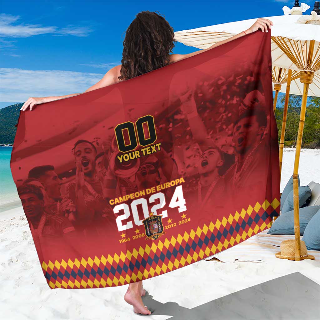 Custom Espana Campeon De Europa Sarong Spain History Champions - Wonder Print Shop