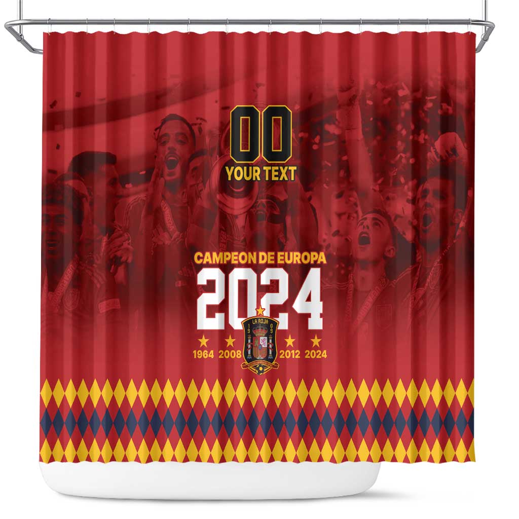 Custom Espana Campeon De Europa Shower Curtain Spain History Champions