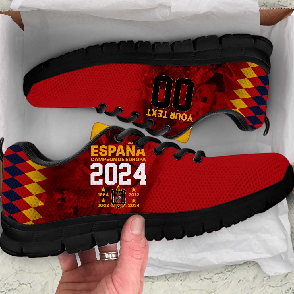 Custom Espana Campeon De Europa Sneakers Spain History Champions LT9