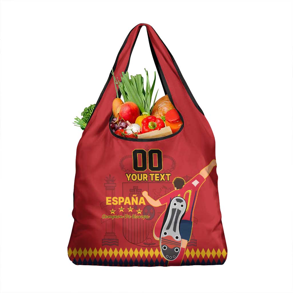 Custom Spain Euro 2024 Champions Grocery Bag La Roja Campeon De Europa