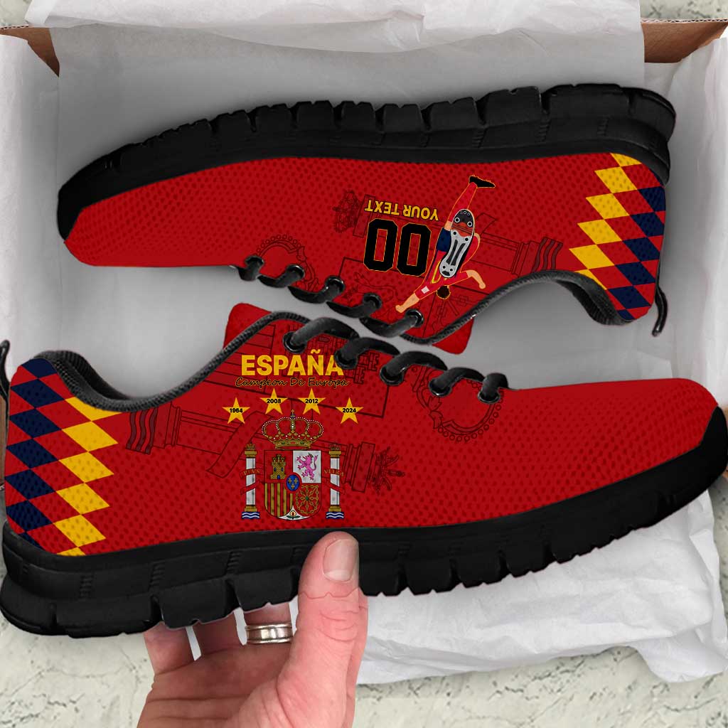 Custom Spain Euro 2024 Champions Sneakers La Roja Campeon De Europa LT9