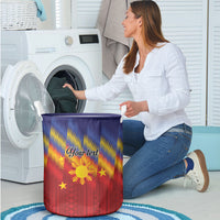 Personalized Philippines Eight Rays Sun Laundry Basket Traditional Filipino Igorot Pattern Motif