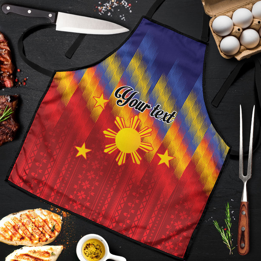 Personalized Philippines Eight Rays Sun Apron Traditional Filipino Igorot Pattern Motif