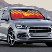 Personalized Philippines Eight Rays Sun Auto Sun Shade Traditional Filipino Igorot Pattern Motif