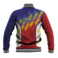 Personalized Philippines Eight Rays Sun Baseball Jacket Traditional Filipino Igorot Pattern Motif