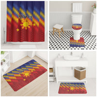 Personalized Philippines Eight Rays Sun Bathroom Set Traditional Filipino Igorot Pattern Motif