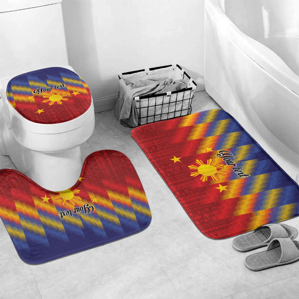 Personalized Philippines Eight Rays Sun Bathroom Set Traditional Filipino Igorot Pattern Motif