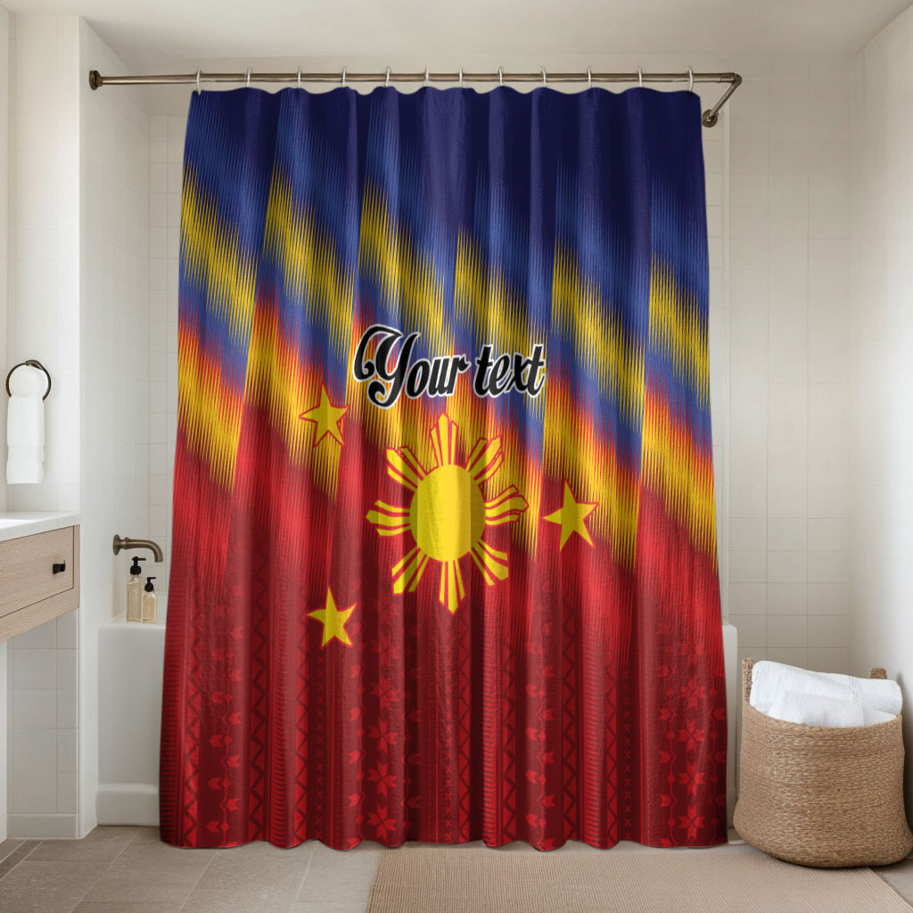 Personalized Philippines Eight Rays Sun Bathroom Set Traditional Filipino Igorot Pattern Motif