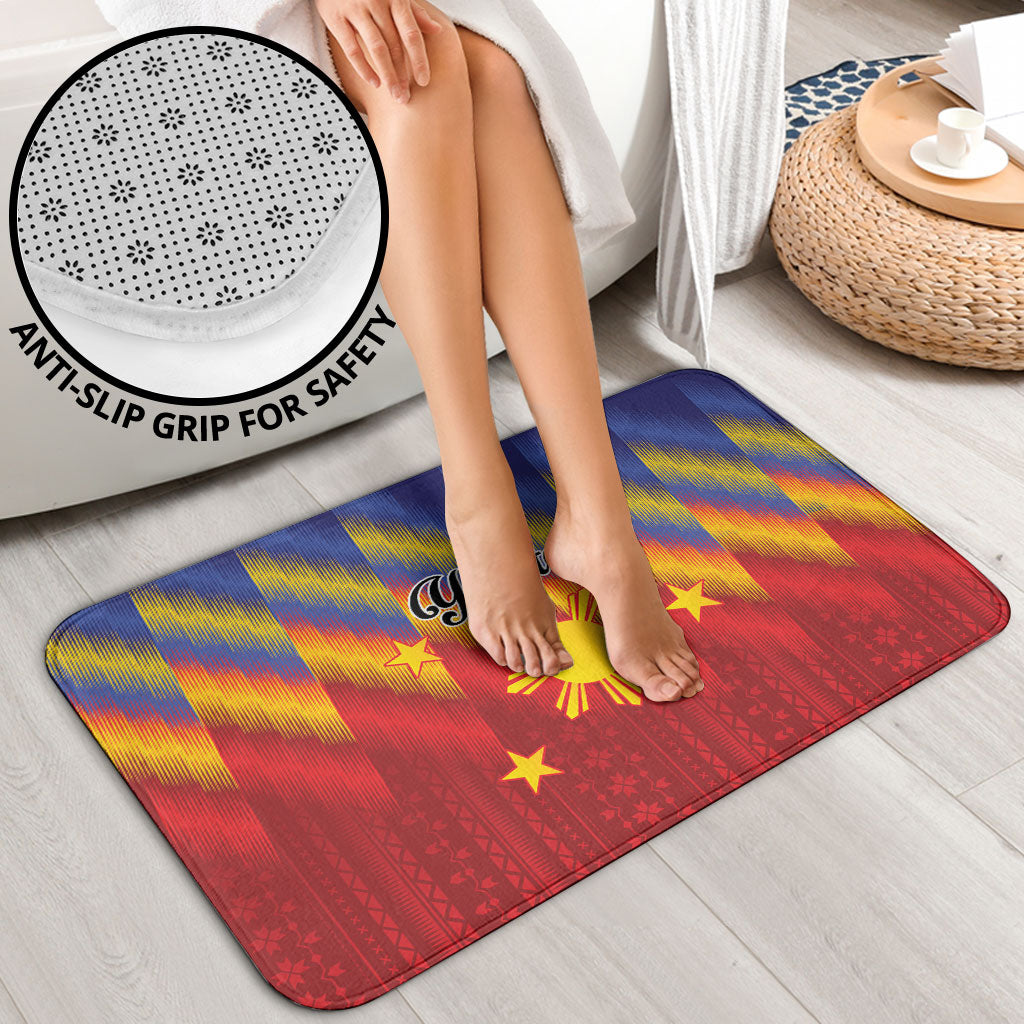 Personalized Philippines Eight Rays Sun Bathroom Set Traditional Filipino Igorot Pattern Motif