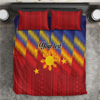 Personalized Philippines Eight Rays Sun Bedding Set Traditional Filipino Igorot Pattern Motif