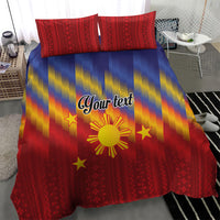 Personalized Philippines Eight Rays Sun Bedding Set Traditional Filipino Igorot Pattern Motif