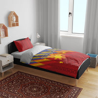 Personalized Philippines Eight Rays Sun Bedding Set Traditional Filipino Igorot Pattern Motif