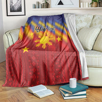 Personalized Philippines Eight Rays Sun Blanket Traditional Filipino Igorot Pattern Motif