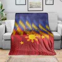 Personalized Philippines Eight Rays Sun Blanket Traditional Filipino Igorot Pattern Motif