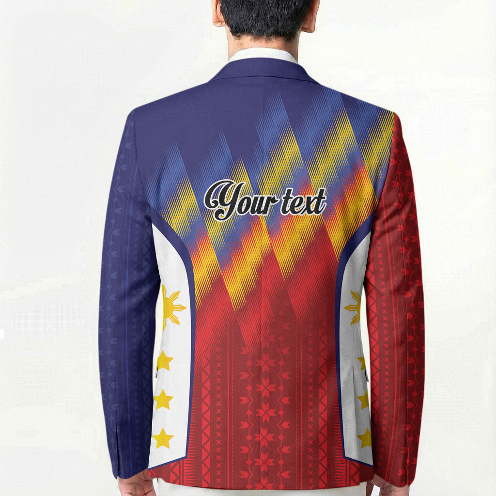 Personalized Philippines Eight Rays Sun Blazer Traditional Filipino Igorot Pattern Motif