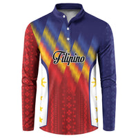 Personalized Philippines Eight Rays Sun Button Sweatshirt Traditional Filipino Igorot Pattern Motif