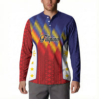 Personalized Philippines Eight Rays Sun Button Sweatshirt Traditional Filipino Igorot Pattern Motif