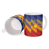 Personalized Philippines Eight Rays Sun Ceramic Mug Traditional Filipino Igorot Pattern Motif