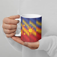 Personalized Philippines Eight Rays Sun Ceramic Mug Traditional Filipino Igorot Pattern Motif