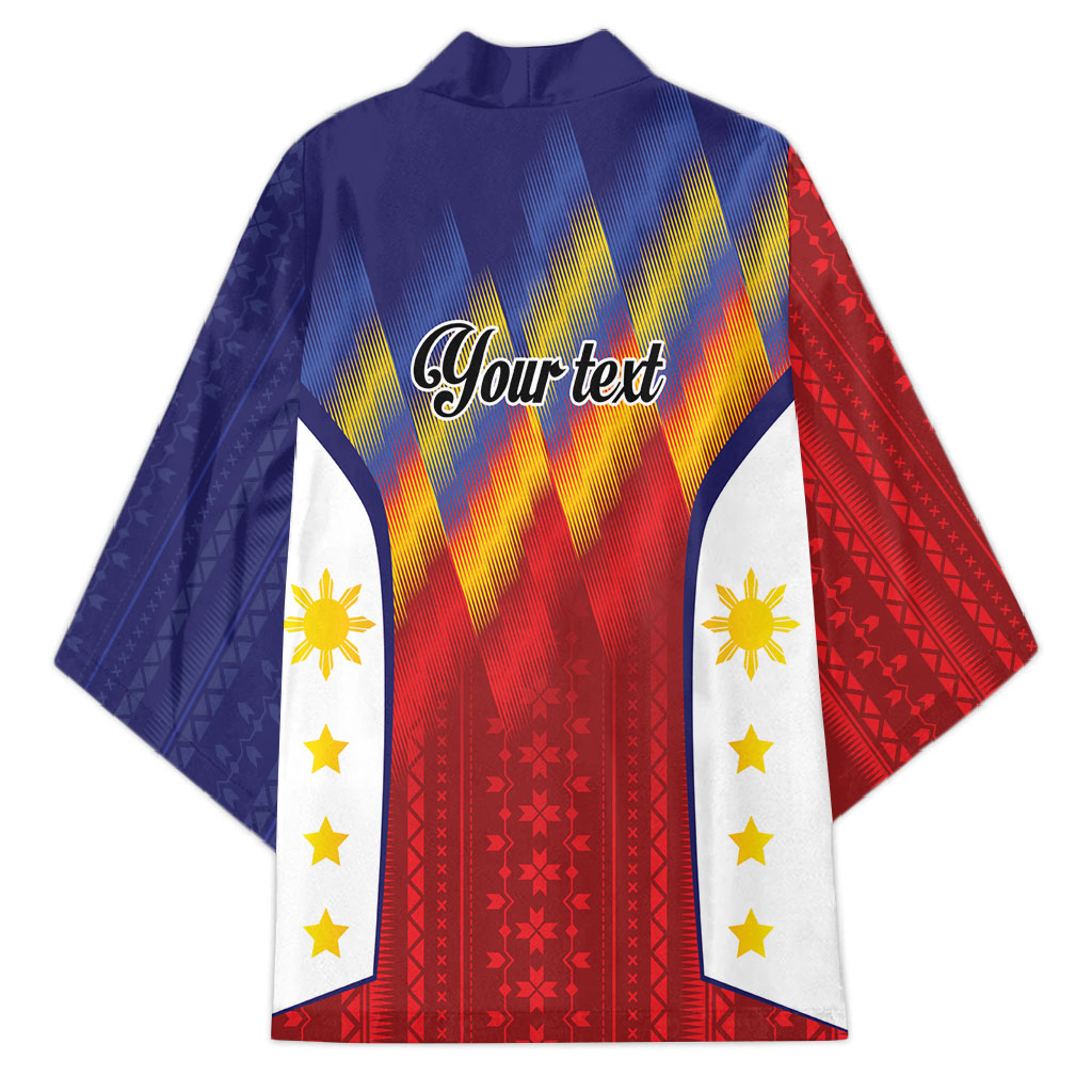 Personalized Philippines Eight Rays Sun Kimono Traditional Filipino Igorot Pattern Motif