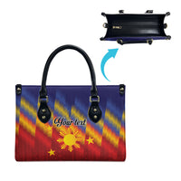 Personalized Philippines Eight Rays Sun Leather Bag Traditional Filipino Igorot Pattern Motif