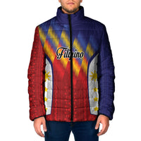Personalized Philippines Eight Rays Sun Padded Jacket Traditional Filipino Igorot Pattern Motif