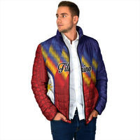 Personalized Philippines Eight Rays Sun Padded Jacket Traditional Filipino Igorot Pattern Motif