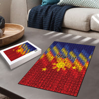 Personalized Philippines Eight Rays Sun Puzzle Traditional Filipino Igorot Pattern Motif