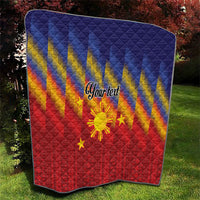 Personalized Philippines Eight Rays Sun Quilt Traditional Filipino Igorot Pattern Motif