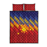 Personalized Philippines Eight Rays Sun Quilt Bed Set Traditional Filipino Igorot Pattern Motif