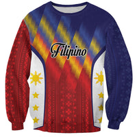 Personalized Philippines Eight Rays Sun Sweatshirt Traditional Filipino Igorot Pattern Motif