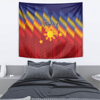 Personalized Philippines Eight Rays Sun Tapestry Traditional Filipino Igorot Pattern Motif