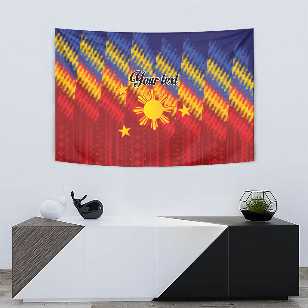 Personalized Philippines Eight Rays Sun Tapestry Traditional Filipino Igorot Pattern Motif