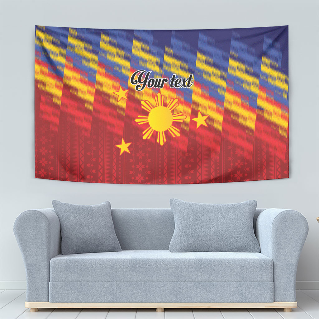Personalized Philippines Eight Rays Sun Tapestry Traditional Filipino Igorot Pattern Motif