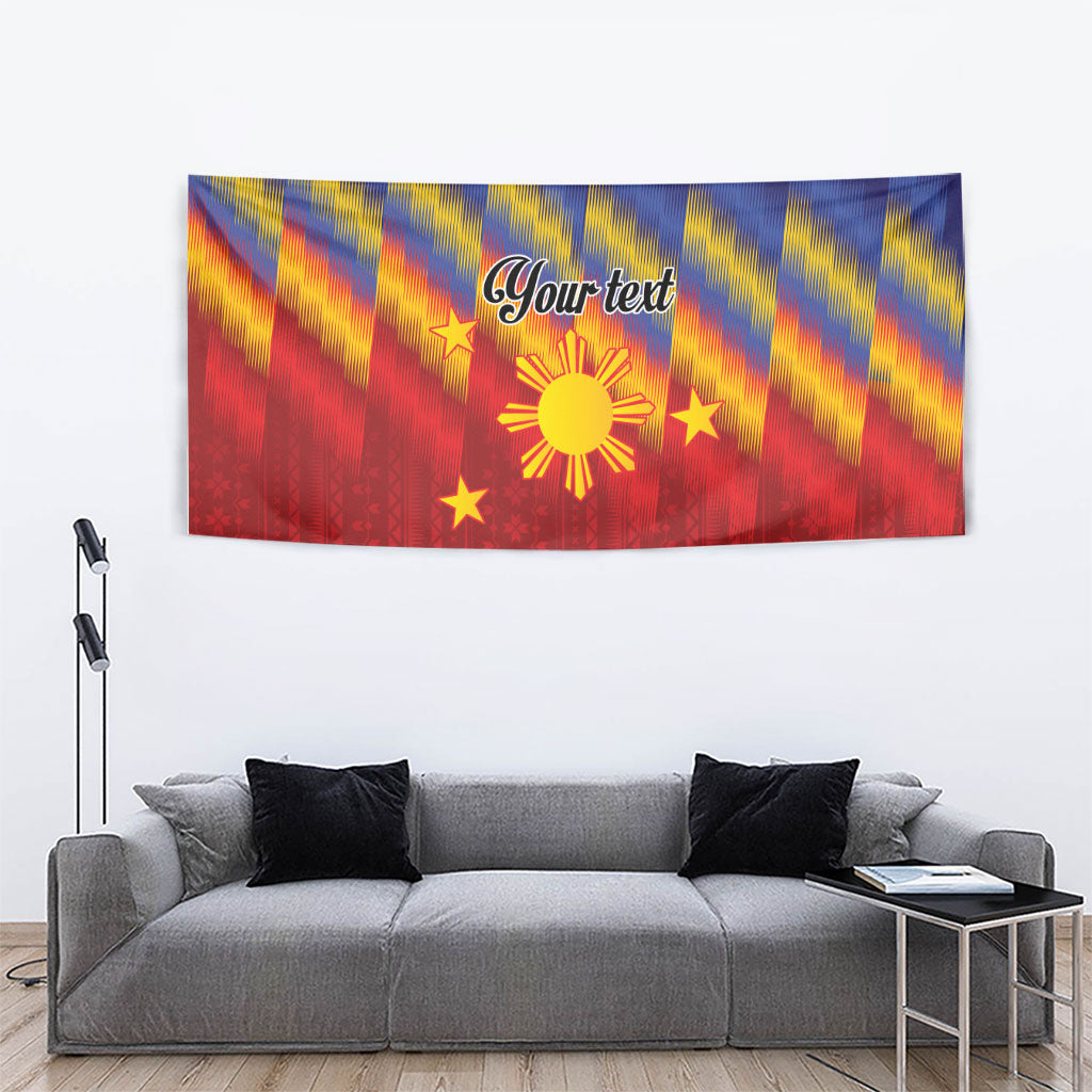 Personalized Philippines Eight Rays Sun Tapestry Traditional Filipino Igorot Pattern Motif