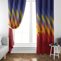 Personalized Philippines Eight Rays Sun Window Curtain Traditional Filipino Igorot Pattern Motif