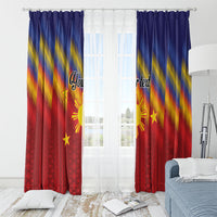Personalized Philippines Eight Rays Sun Window Curtain Traditional Filipino Igorot Pattern Motif