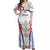 England Women Football Off Shoulder Maxi Dress Three Lions Go World Cup 2023 - Wonder Print Shop