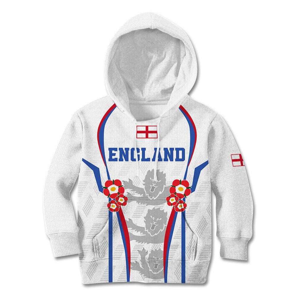 Custom England Women Football Kid Hoodie Three Lions Go World Cup 2023 - Wonder Print Shop