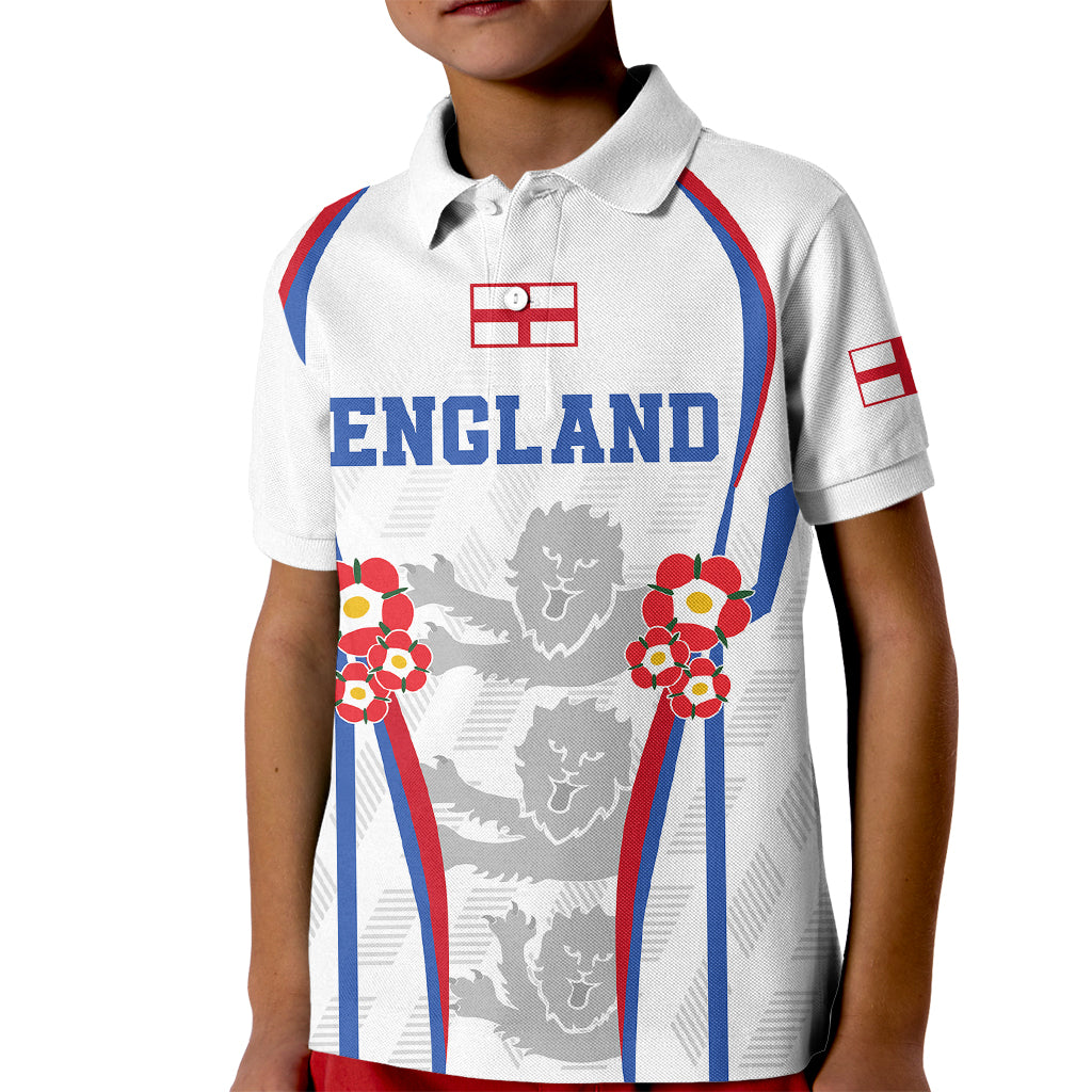 Custom England Women Football Kid Polo Shirt Three Lions Go World Cup 2023 - Wonder Print Shop