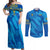 Sweden Women Football Couples Matching Off Shoulder Maxi Dress and Long Sleeve Button Shirts Blagult World Cup 2023 LT9 - Wonder Print Shop