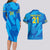 Custom Sweden Women Football Couples Matching Long Sleeve Bodycon Dress and Hawaiian Shirt Blagult World Cup 2023 LT9 - Wonder Print Shop