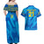 Custom Sweden Women Football Couples Matching Off Shoulder Maxi Dress and Hawaiian Shirt Blagult World Cup 2023 LT9 - Wonder Print Shop