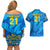 Custom Sweden Women Football Couples Matching Off Shoulder Short Dress and Hawaiian Shirt Blagult World Cup 2023 LT9 - Wonder Print Shop