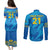 Custom Sweden Women Football Couples Matching Puletasi Dress and Long Sleeve Button Shirts Blagult World Cup 2023 LT9 - Wonder Print Shop