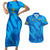 Custom Sweden Women Football Couples Matching Short Sleeve Bodycon Dress and Hawaiian Shirt Blagult World Cup 2023 LT9 - Wonder Print Shop