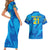 Custom Sweden Women Football Couples Matching Short Sleeve Bodycon Dress and Hawaiian Shirt Blagult World Cup 2023 LT9 - Wonder Print Shop