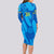 Custom Sweden Women Football Long Sleeve Bodycon Dress Blagult World Cup 2023 - Wonder Print Shop