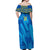 Custom Sweden Women Football Off Shoulder Maxi Dress Blagult World Cup 2023 - Wonder Print Shop